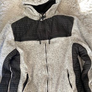 ROK Handcrafted Gray and Black Teddy Jacket